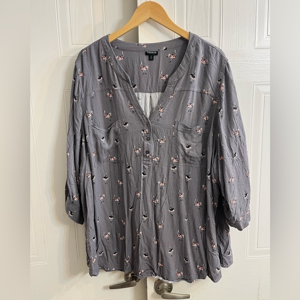 Torrid Ostrich Print Blouse